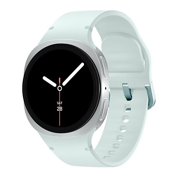 Galaxy Watch8 | 40 мм | 4G LTE | Silver | Sport/Mint | S/M, Размер ремешка : S/M, Тип ремешка : Sport, Размер корпуса : 40 мм, Подключение часов : Bluetooth / Wi-Fi + 4G LTE, Цвет ремешка: Mint, Цвет: Silver